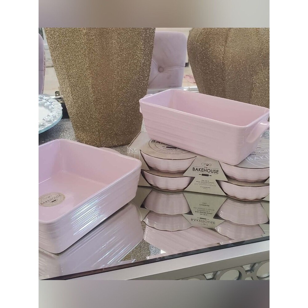 NWT Pastel pink bakeware Bundle 6 pcs - Picture 3 of 8